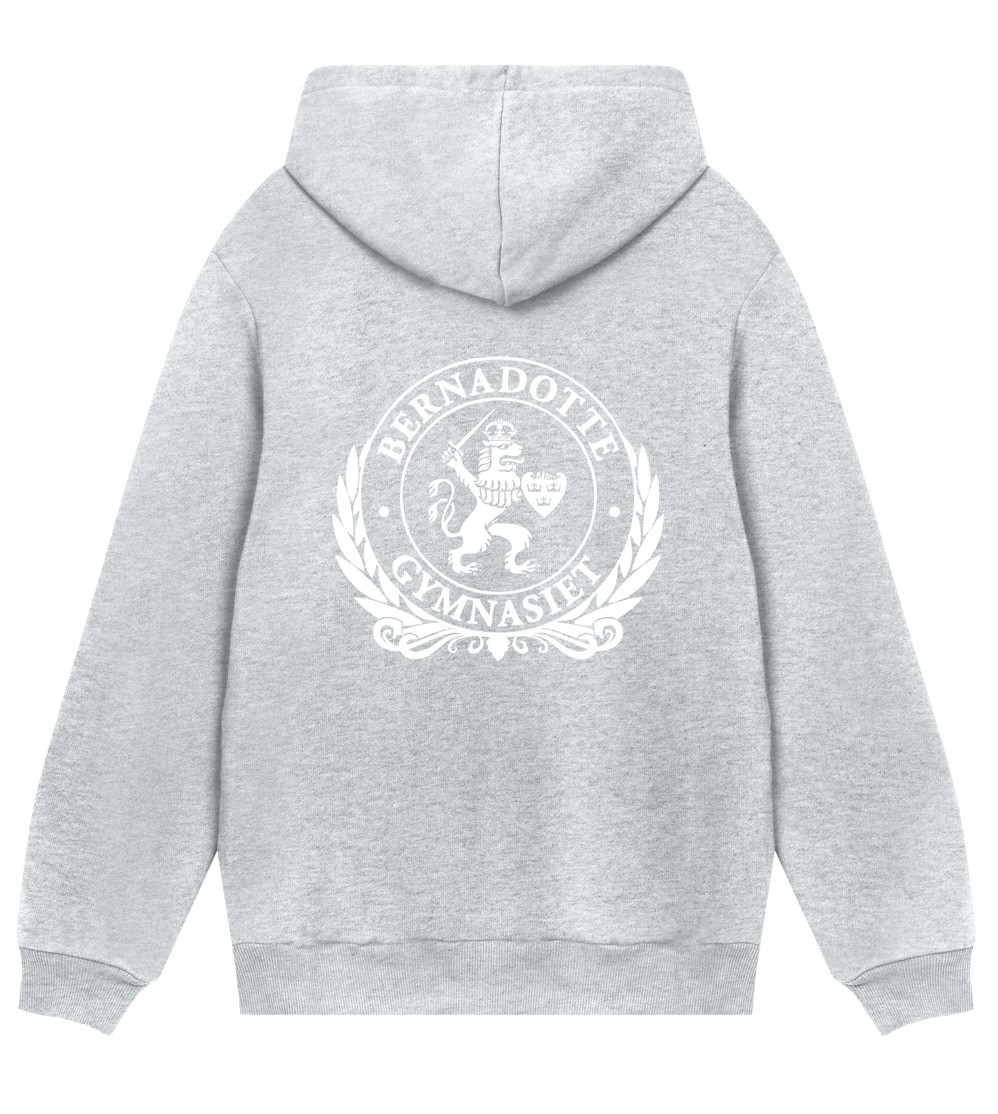 Bernadotte Logo Hoodie Grey Back
